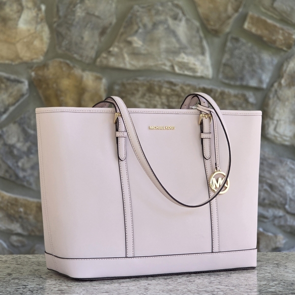 Michael Kors Handbags - Michael Kors Jet Set Large Pink Shoulder Tote Bag